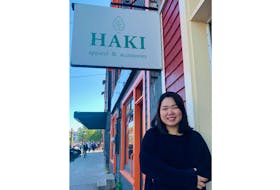 Chi Lan Ha, the owner of Haki Apparel and Accessories, stands outside of her store at 169 Great George St. in Charlottetown.