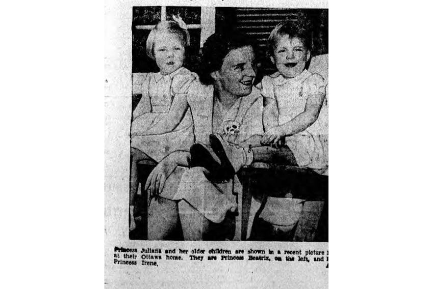 This clipping from the Jan. 26, 1943, shows Princess Julianna of the Netherlands at her Ottawa home with her children. - islandnewspapers.ca