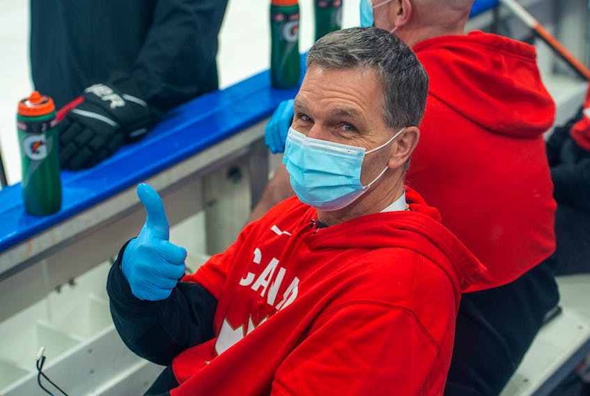 Athletic therapist Kevin Elliott is in Edmonton for his sixth world junior hockey tournament with Team Canada.