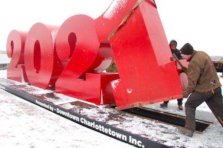 Downtown Charlottetown sign puts 2020 in the rearview
