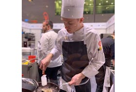 Islander Ryan Llewellyn cooks and competes during the IKA Culinary Olympics in Stuttgart, Germany, in February.