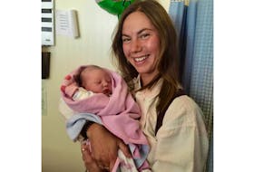 Amy-Mae Jewell, holding her niece Paisley, is a third-year midwifery student at Ryerson who is excited about midwifery to come to P.E.I. Jewell did not deliver her niece.