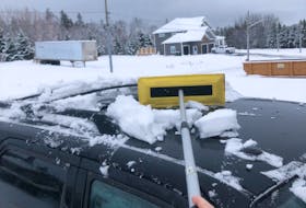 P.E.I. RCMP Const. Jamie Parsons recommends purchasing a foam snow brush like this one, which features an extended reach, to clean off cars and trucks in the winter.