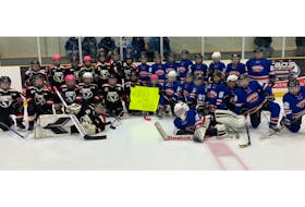 The Summerside girls’ atom A Capitals recently donated $464, raised through three of the team’s 50/50 draws, to the Tyne Valley Community Sports rink rebuild fund. The team donated the money after a game against the Tyne Valley Tornadoes atom A girls.