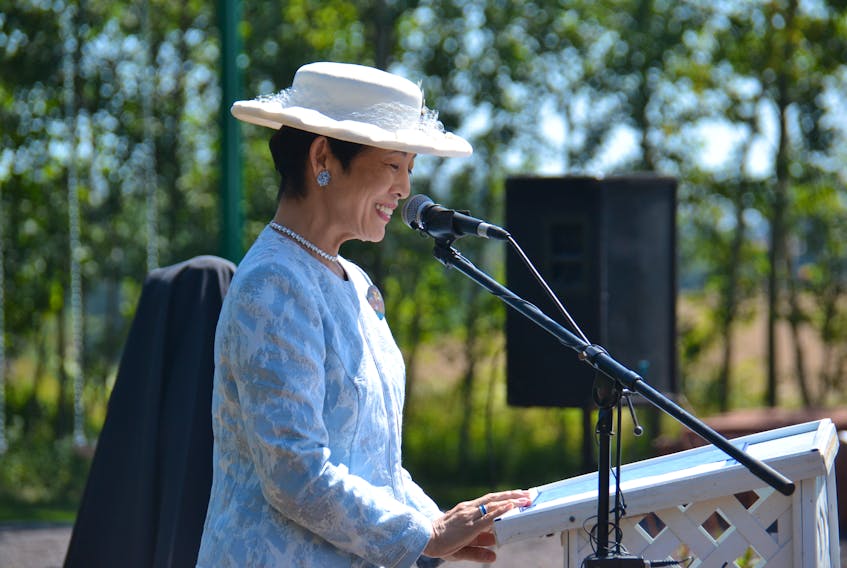 Japanese Princess Takamado attends the opening of the new Montgomery Park in Cavendish on Wednesday. Takamado, on the Island for a two-day tour, expressed appreciation “from the bottom of my heart” for the hospitality shown to her on P.E.I.