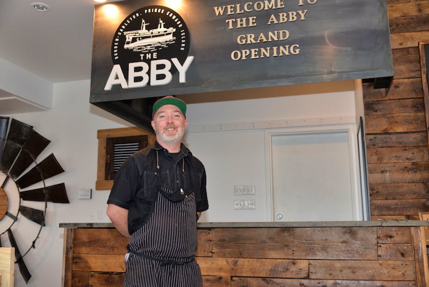 Chef Jared Acorn is in charge of the menu at The Abby, the new food service option indoors at Lone Oak Brewing Co. in Borden-Carleton.