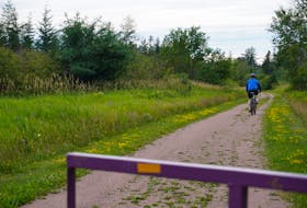 A cyclist bikes down a stretch of the Confederation Trail in Mount Stewart in this Guardian file photo. Recently, the Resort Municipality applied for funding to add more walking and biking trails to some of its own communities, including Cavendish and Stanley Bridge.