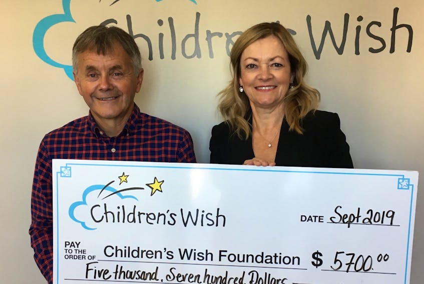 The P.E.I. Chapter of the Children’s Wish Foundation is the recipient of a $5,700 donation from the sixth annual Antique Show and Silent Auction hosted by the Roberts Family. The event was in support of the P.E.I. chapter of Children’s Wish and the Prince County Hospital, with proceeds evenly allocated between both organizations. The family appreciates efforts of the community, participating businesses and volunteers who made the event such a success. Presenting the cheque are Peter and Paulette Roberts. Submitted