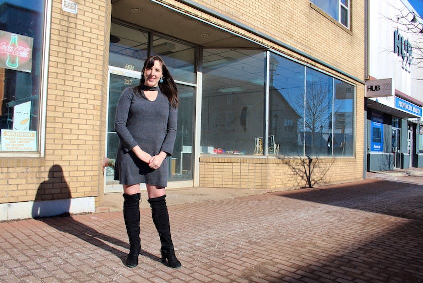 Shawna Perry, owner of Summerside's Little Black Dress, stands in front of her new retail location at 227 Water St. Perry is moving the business because of the need for more space.