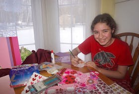 After hearing that the Lady Slipper Villa in O'Leary was looking for cards for the residents there, Elizabeth Ezekiel and her daughter got to work. In total, Clara thinks she spent about three hours one afternoon making cards.