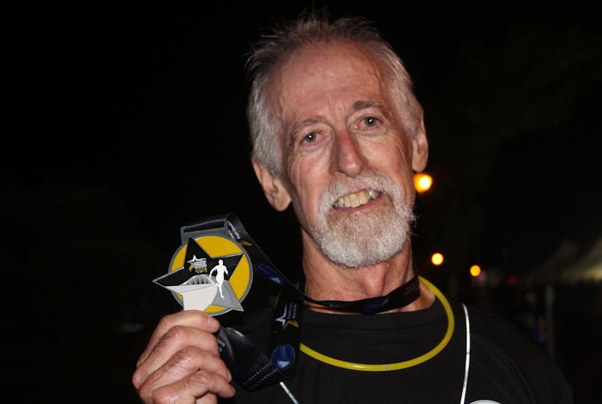 Paul Sands came from Saint John, N.B., to run the 13 km run at Run Under the Stars.
