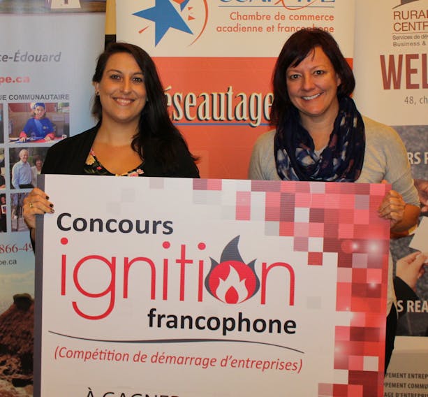 Julie Gallant, left, co-ordinator of the new Francophone Ignition Competition, and Bonnie Gallant, executive director of RDÉE Prince Edward Island, officially launched the new edition of their business start-up competition on Tuesday, Oct. 15, in Summerside
