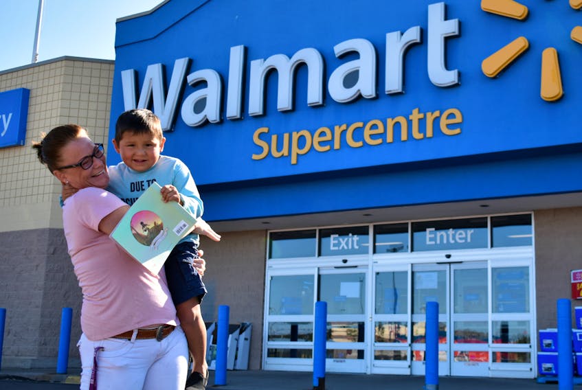 Allena Bernard and her stepson Jace are thankful for the “great shopping experience at Walmart,” after a panic to leave the store spiralled into an act of kindness.
