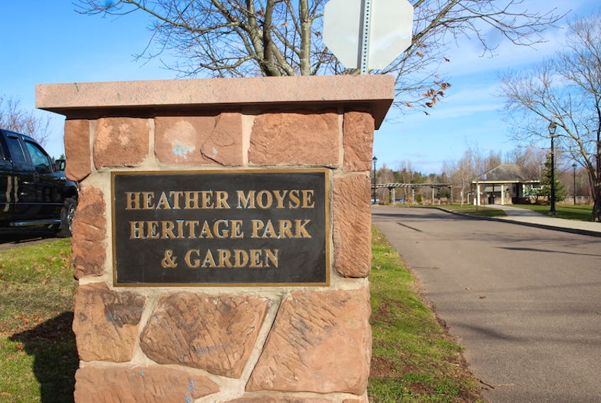 The Ottawa Street entrance to Heather Moyse Heritage Park.
