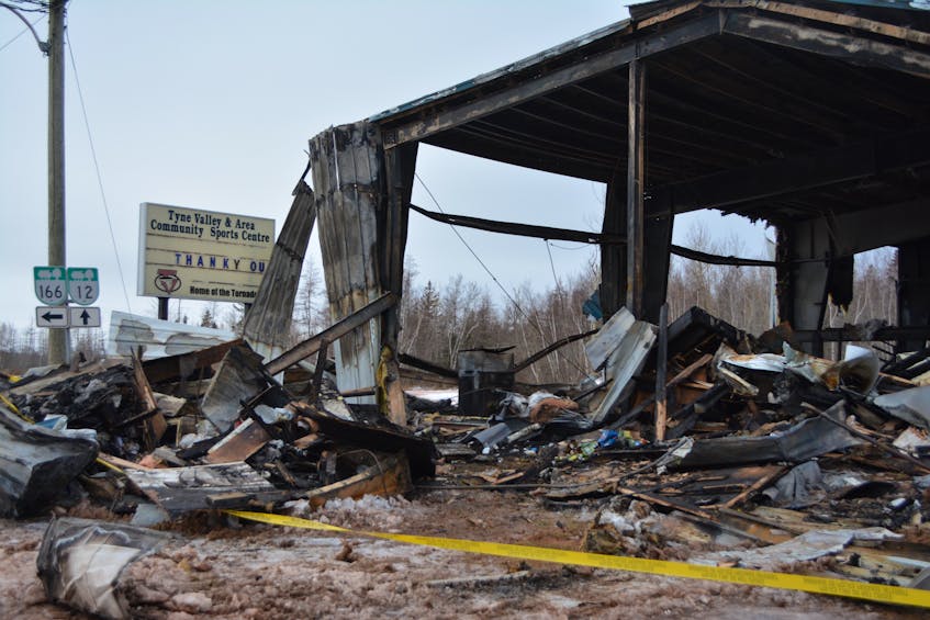 Remnants of Tyne Valley and Area Community Sports Centre. - SaltWire File Photo
