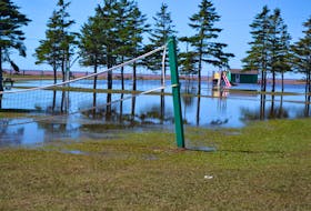 The playground in Cedar Dunes Provincial Park in West Point became a swimming pool of sorts following Hurricane Dorian’s Saturday night storm surge. The situation has resulted in the park closing for the season one week earlier than originally scheduled.