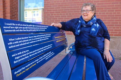 Buddy bench installed in downtown Summerside, P.E.I., memorializes Angus MacDonald
