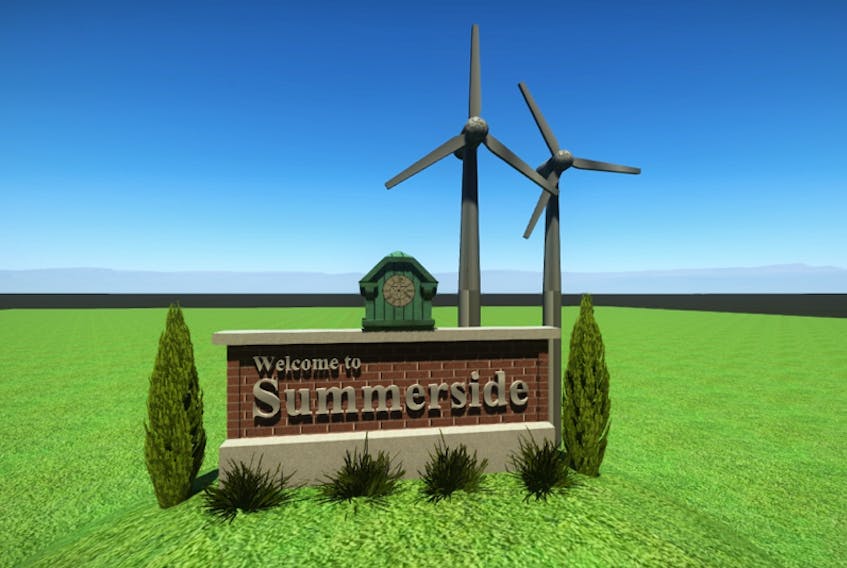 A conceptual image of what Summerside’s new boundary indicator signs could look like. The design is not finalized.