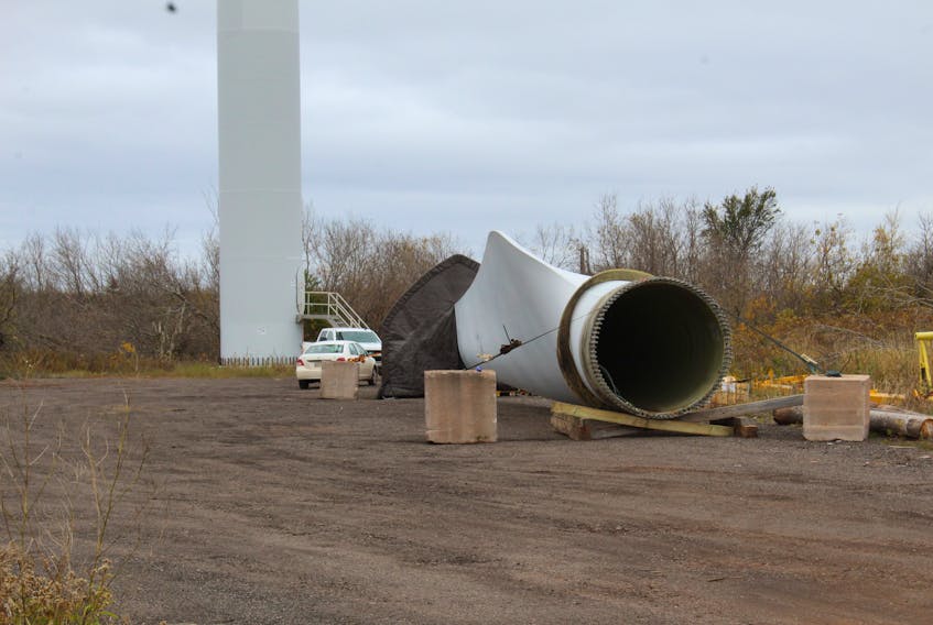 Summerside Electric hopes to have the second of two wind turbines damaged by post-tropical storm Dorian back online later this week. It suffered a crack in one of its blades and had to be removed so repairs could be made.