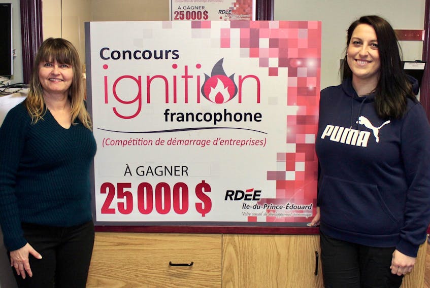 Velma LeBlanc, left, former co-ordinator of the Francophone Ignition Contest, and new co-ordinator Julie Gallant want to remind entrepreneurs that entries to the Francophone Ignition Contest must submitted by Jan. 18.