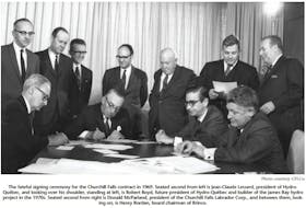 Churchill Falls contract signing.