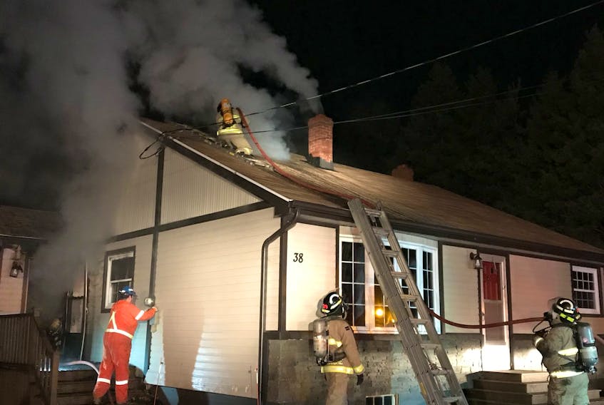 An early morning fire destroys a home in Miscouche.
