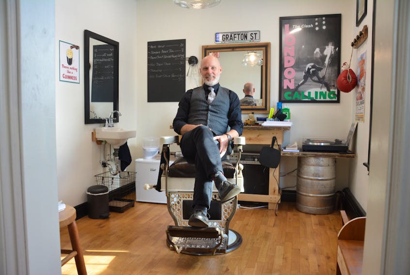 Darren Bulger left a long, but draining, career in the healthcare industry and retrained as a barber. He recently launched his new business out of his home in Wellington Centre, The Well Razed Barber Shop.