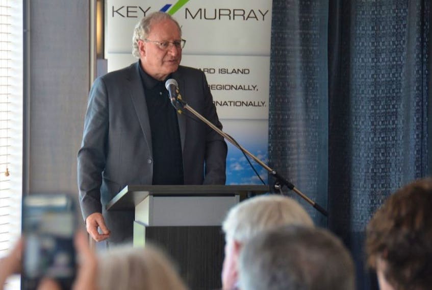 P.E.I. Premier Wade MacLauchlan spoke with members of the Atlantic Mayors’ Congress meeting in Summerside, Thursday.