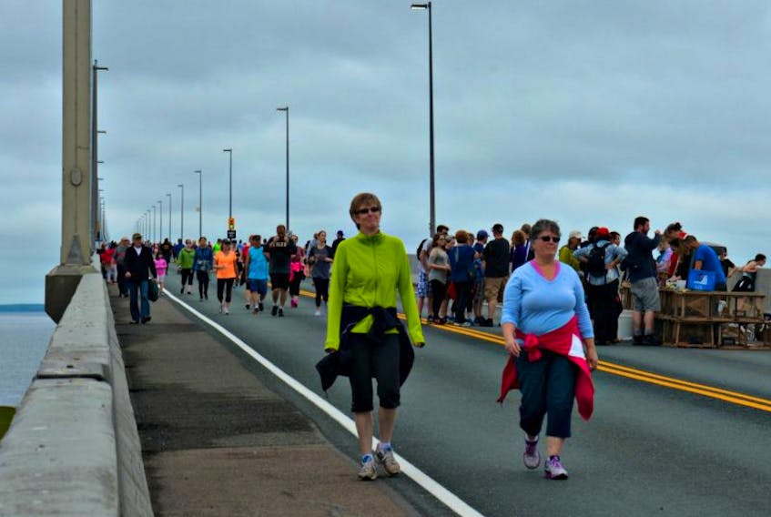 More than 5,000 people crossed Confederation Bridge for BridgeFest 150 on Sunday morning.