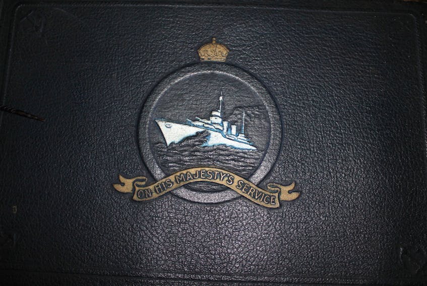 The front cover of a photo album chronicling life aboard HMCS Summerside (K141) during the Second World War. The album originally belonged to a sailor named Paul Herbert, but was recently put up for sale.