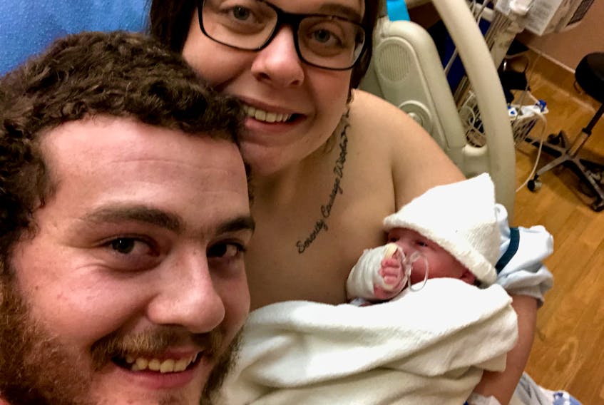Hayden Smallman and Kati Melville, of Elmsdale, welcomed Roman Murray Alan Smallman at PCH on New Year’s Day. Roman was PCH’s first baby of 2018.