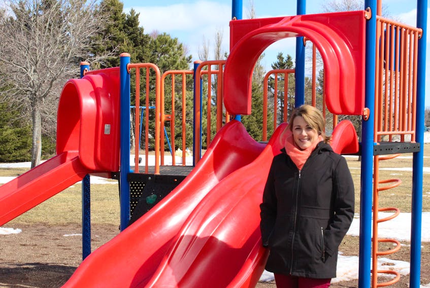 Prabhjit Kaur/Journal Pioneer
Coun. Carrie Adams said installing new equipment in LeFurgey park is important for the community.
