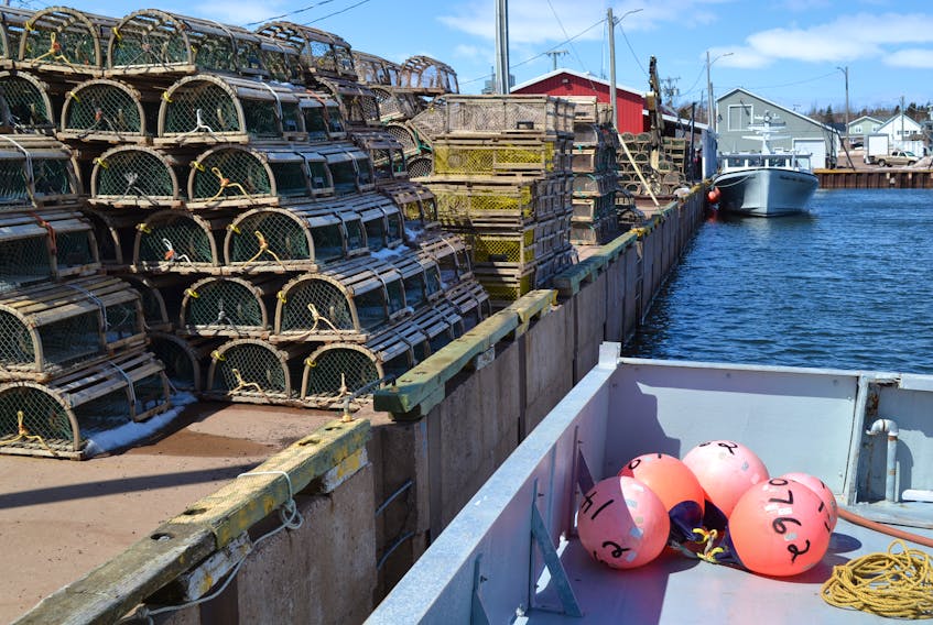 In preparation for the upcoming snow crab season, fishing boats are reappearing at Prince Edward Island fishing ports, including Northport Wharf in Alberton Harbour.