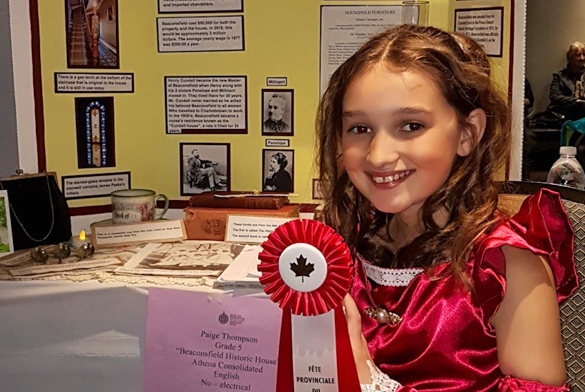 Paige Thompson did her P.E.I. Heritage Fair project on Beaconsfield Historic House in Charlottetown.