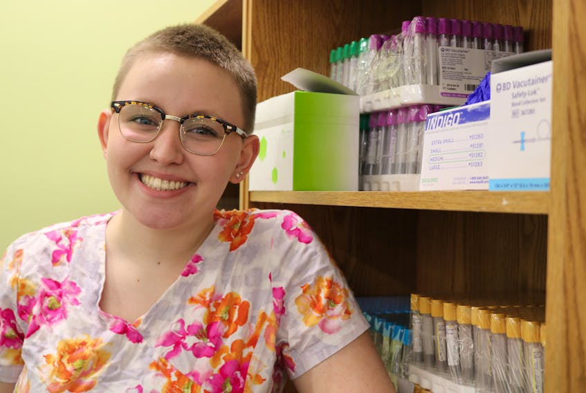 Rachel Reeves, 21, has started her own business, Reeves Laboratory Services, in order to run a blood collection clinic at the Murphy’s Central Street Pharmacy in Summerside. The service caters to walk-in patients as well as patients of Dr. Naqvi and Dr. Phelan whose offices are located in the building.