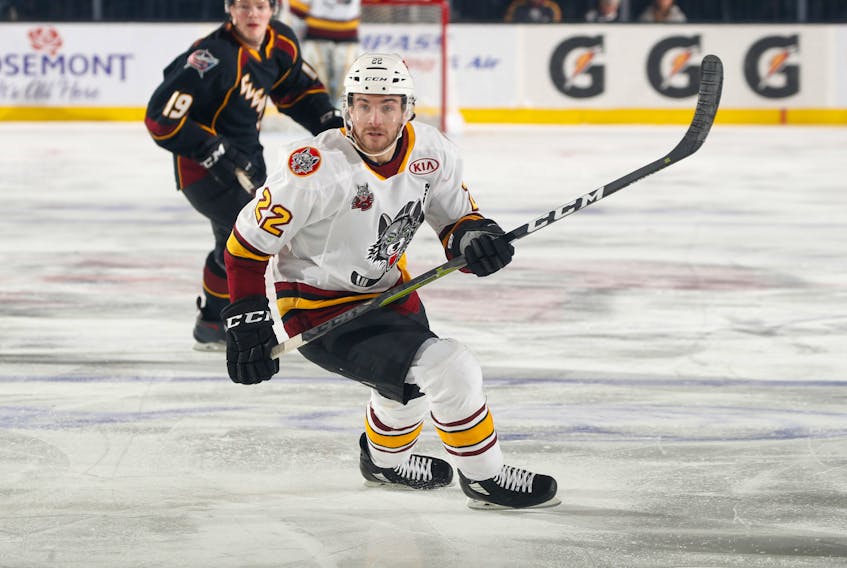 Left-winger Alex Gallant of Summerside in action with the Chicago Wolves during an American Hockey League game earlier this season.