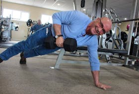 Bernard Reeves, 57, in the gym area of Stretch Fitness in Summerside. Recently, Reeves won an international exercise competition.
