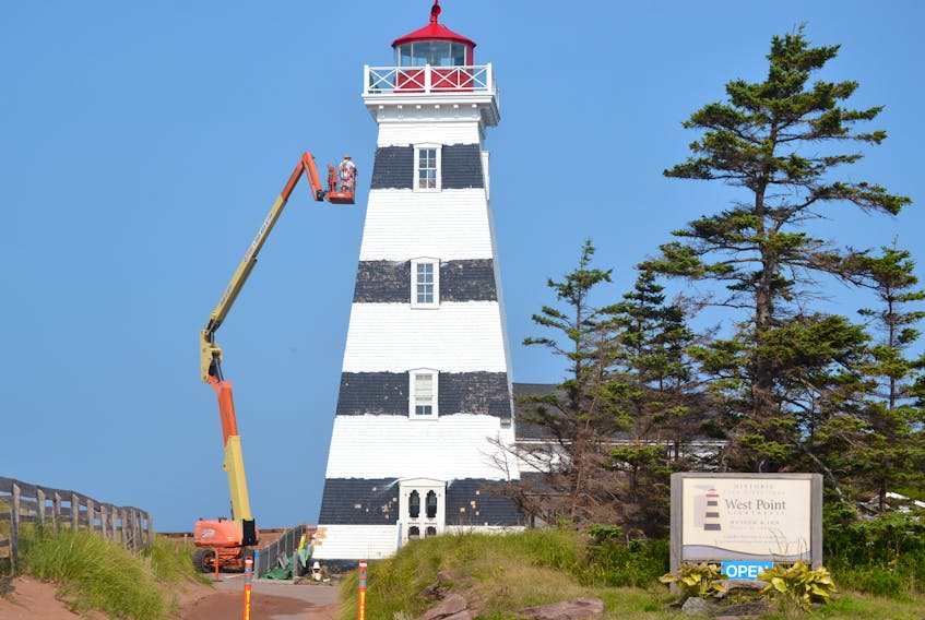 The West Point Lighthouse, freshly repainted last year, is remaining the property of the West Point Development Corporation. The president of the corporation confirmed Tuesday a potential sale is off the table.