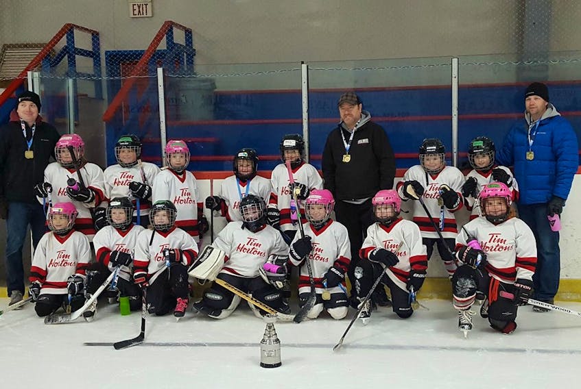 Tyne Valley captured the Novice Girls division of the Mill River Resort Hockey Classic on Sunday, downing O’Leary 7-4 in the final.