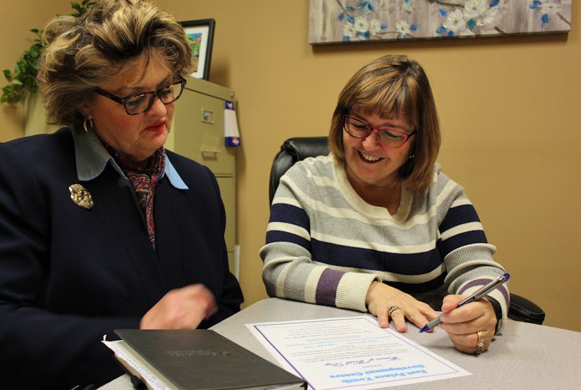 Norma McColeman, left, and Barb Broome, the executive director of the East Prince Youth Development Corporation, have planned a day of addresses and activities to help young women to find their voice and confidence to take the next steps in their lives.