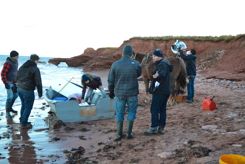 Cast and crew setting up a scene on a North Cape beach in 2016 while shooting a proof-of-concept film, A Blessing From the Sea. The production company is still securing the funding needed to shoot a feature film.