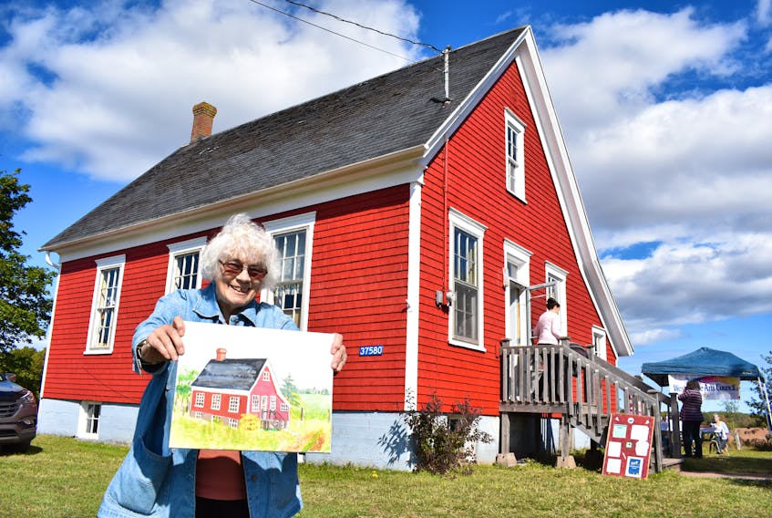 West Prince Arts Council member Nan Ferrier, from Tyne Valley, painted the old schoolhouse red before it was given a new facelift. Ferrier is one of the longest serving members in the group.