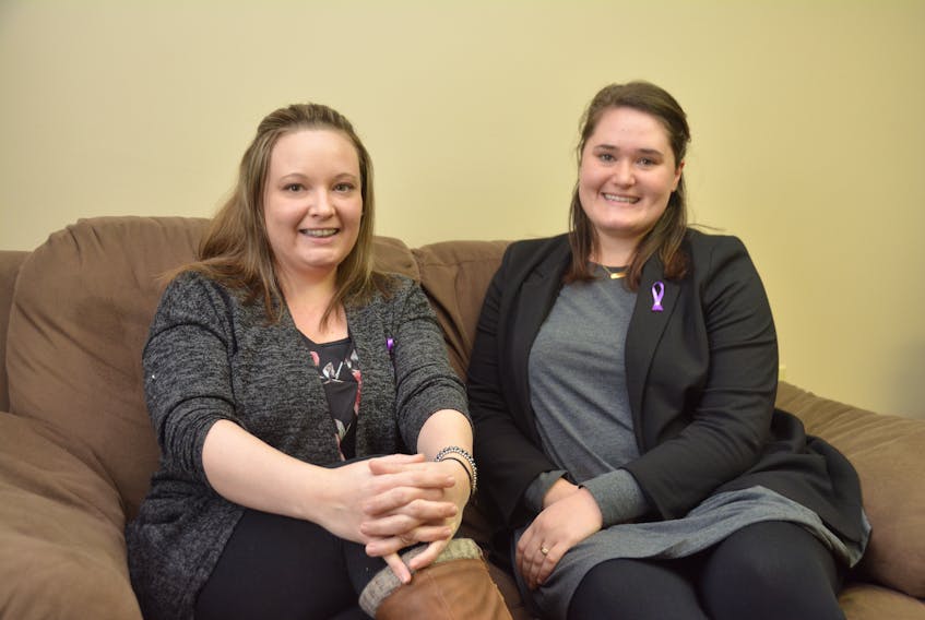 Lee Anne Farrar, left, and Carly Levy, operate East Prince Family Violence Prevention Services in Summerside. The organization has gone through something of a transitional year with new staff, a new office and some new services.