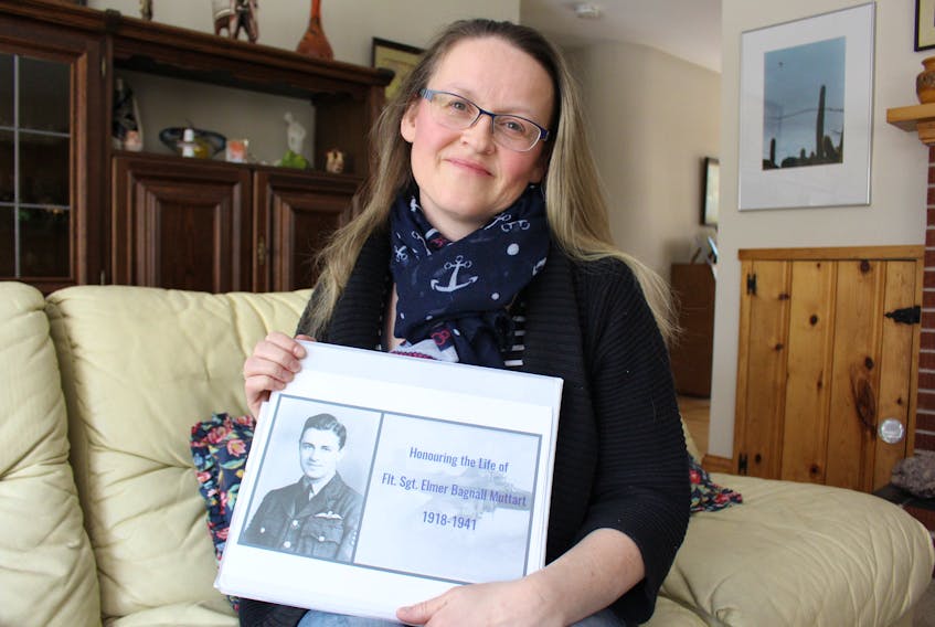 Lori (Muttart) Eggert has organized a celebration honouring her distant relative Elmer Bagnall Muttart, a Second World war pilot who died in action in the Netherlands after his plane crashed. He saved his crew members and nearby Wos with his actions.