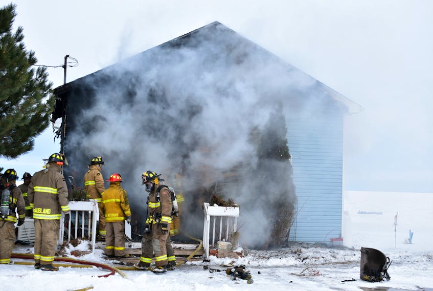 Sherbrooke home considered a total loss after a fire engulfed it Saturday afternoon.