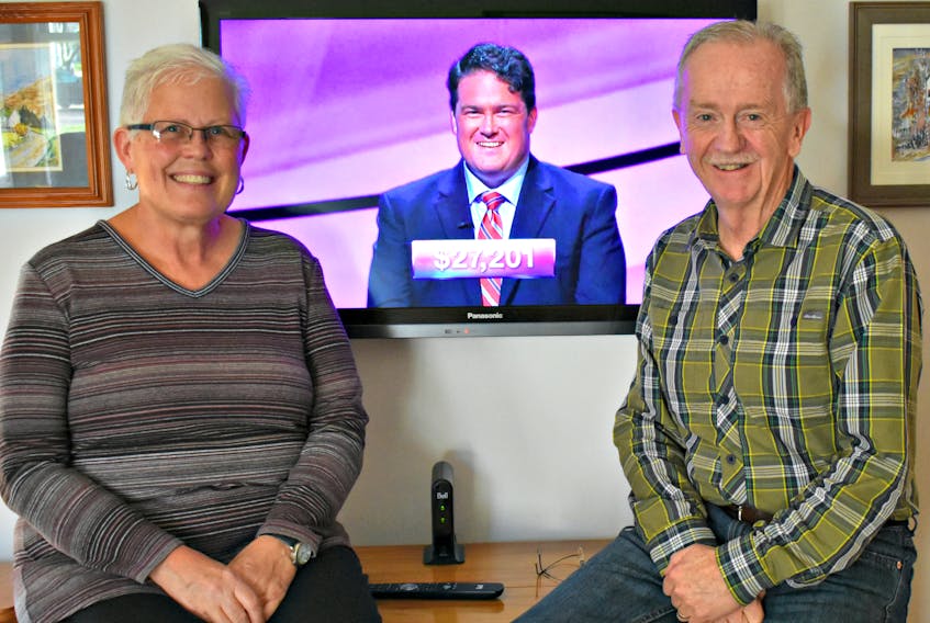 Elizabeth and Gerard Greenan watch their son, a Summerside native, Jonathan appear on a television game-show.
