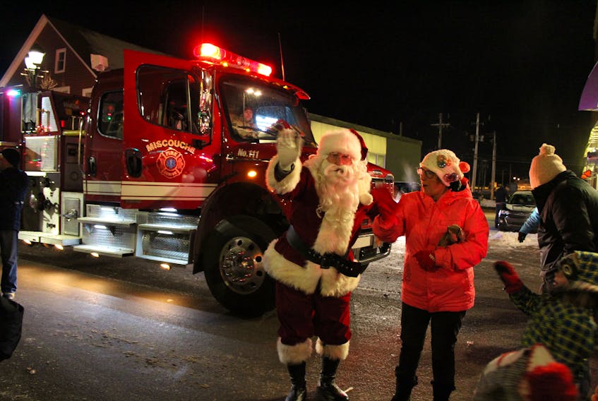 Santa Claus himself took a few minutes to meet some his admirers on the streets of Summerside Friday night.