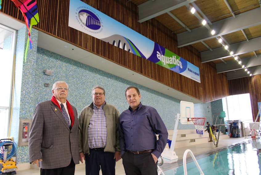 The Confederation Bridge is partnering with the City of Summerside to offer free pre-school swimming lessons to kids. Unveiling the partnership, Monday, was Mayor Basil Stewart, Michel Le Chasseur, bridge general manager, and Cory Snow, chairman of the Community Services and Recreation Committee