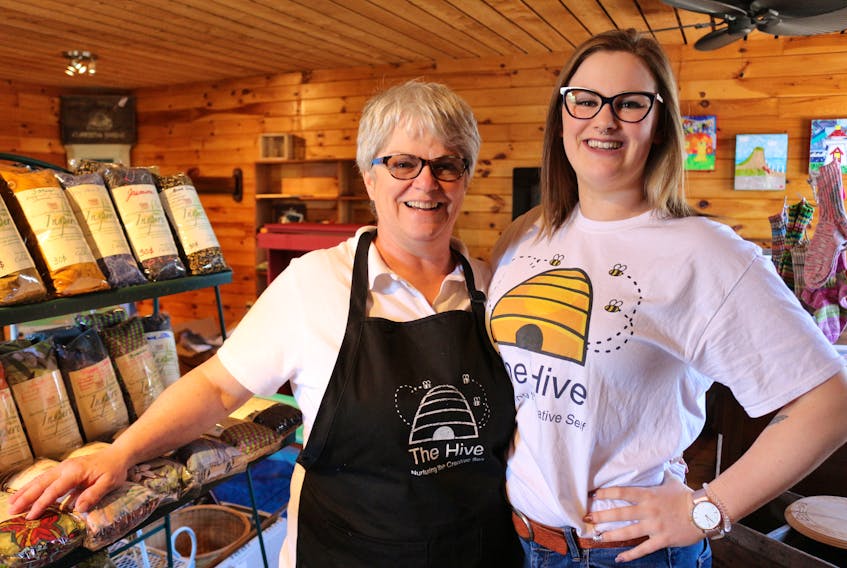 Kim, left, and Hannah Barton are excited to open the doors to The Hive Nurturing the Creative Self at Spinnakers’ Landing on Saturday around 9 a.m.