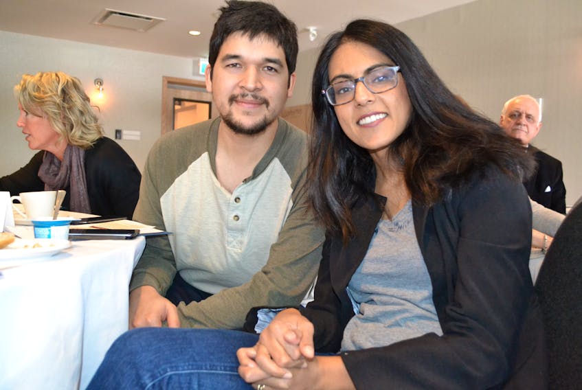 Gurbir Martin, a nurse practitioner who recently moved to P.E.I. from Toronto, and her husband, Julian, took part in a community engagement day focused on attracting medical professionals to West Prince and making them feel at home.